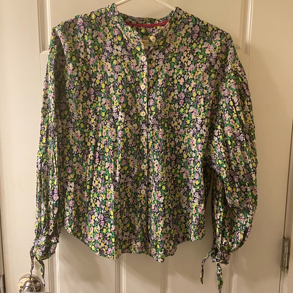 Maeve Anthropologie Multicolor Floral Blouse